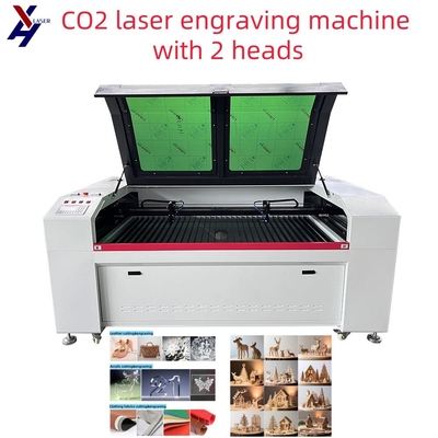 Hoge precisie 2 koppen CO2 CNC Acryl PVC laser snijgraver Graveringsmachine