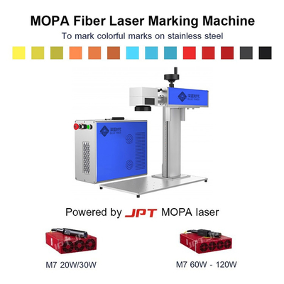50W 100W 3D Mopa Kleurenlaser Markeer Machine voor Metaal Diepgravure