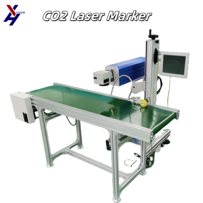 Precision Laser Coding High-Speed Flying Laser Marking Machine voor continue productielijnen
